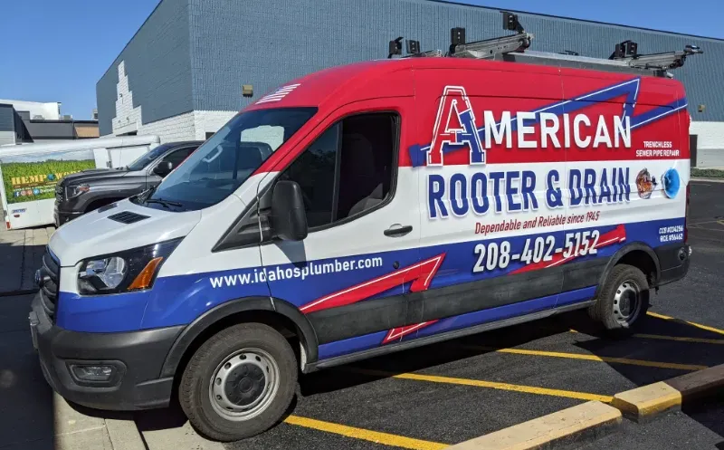 American Rooter and Drain Utility Van Vehicle Wrap