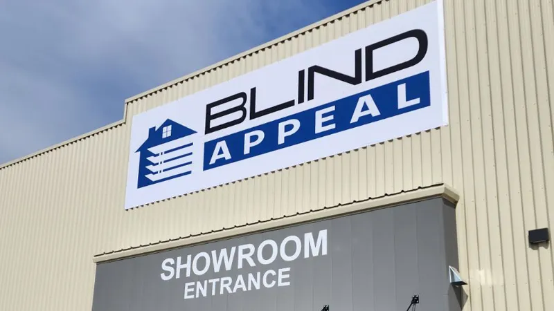 Blind Appeal Showroom Entrance Vinyl Sign
