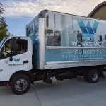 Box truck Commercial Vehicle Wrap Workspace Concepts