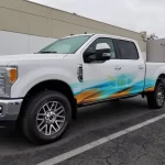 Commercial Vehicle Wrap on white Ford truck