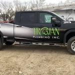Black Truck Commercial Vehicle Wrap Trojan Plumbing