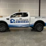 Cleaner Windows Commercial Vehicle Wrap on pickup
